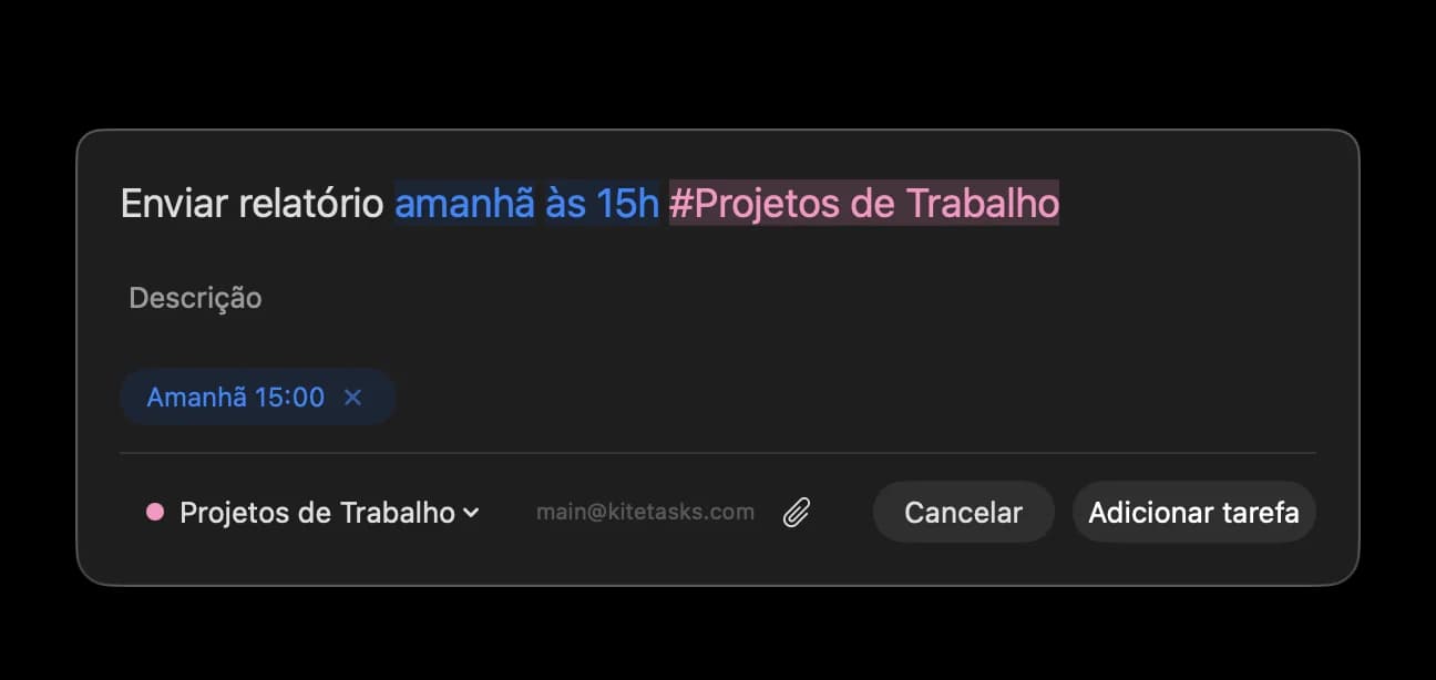 Captura rápida e linguagem natural